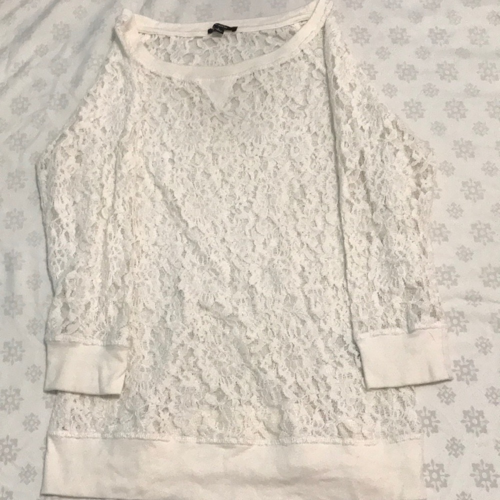 Lace Cream Top